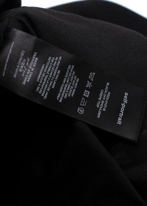 Self-Portrait Black Embellished Off-Shoulder Top & Mini Skirt Set 9