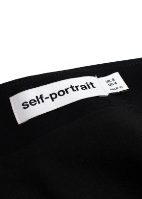 Self-Portrait Black Embellished Off-Shoulder Top & Mini Skirt Set 15