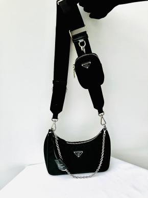 Prada Black Nylon Re Edition Shoulder/Crossbody Bag 2