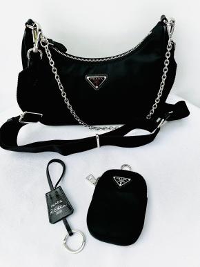 Prada Black Nylon Re Edition Shoulder/Crossbody Bag 11