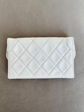 Chanel Vintage Black And White Matelasse Shoulder Bag 14