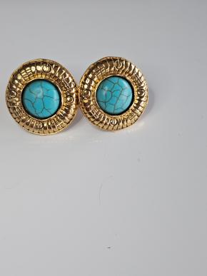 Chanel Vintage Cabochon Clip Earrings 3