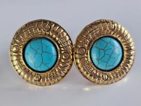 Chanel Vintage Cabochon Clip Earrings 2