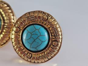 Chanel Vintage Cabochon Clip Earrings 4