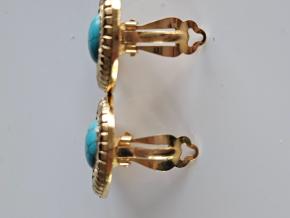 Chanel Vintage Cabochon Clip Earrings 13