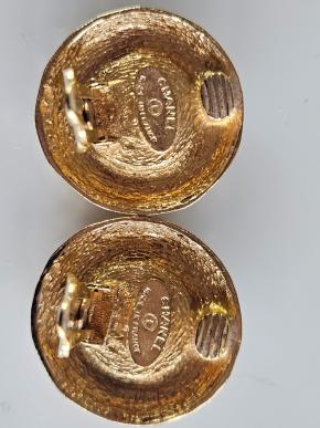 Chanel Vintage Cabochon Clip Earrings 10