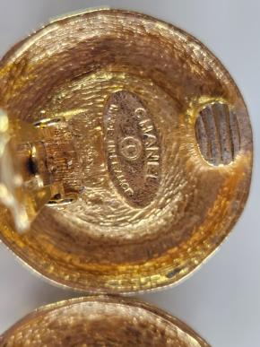 Chanel Vintage Cabochon Clip Earrings 15