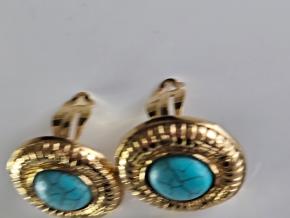Chanel Vintage Cabochon Clip Earrings 9