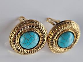 Chanel Vintage Cabochon Clip Earrings 12