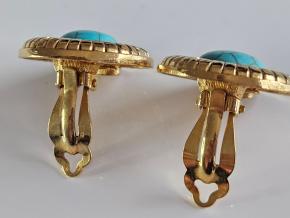 Chanel Vintage Cabochon Clip Earrings 19