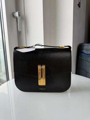 Demellier Black Faux Lizard Shoulder Bag 2