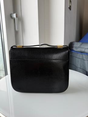 Demellier Black Faux Lizard Shoulder Bag 3