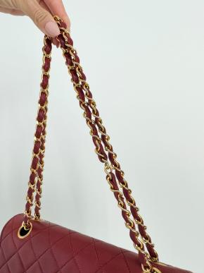 Chanel Vintage Red Matelassé Shoulder Bag 6