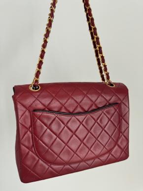 Chanel Vintage Red Matelassé Shoulder Bag 2