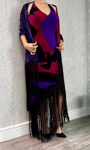 Joop Velvet Maxi Dress And Shawl 16