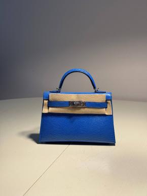 Hermes Rare Bleu Sapphire Mini Kelly II - Full set with receipt 2