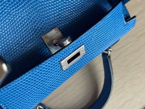 Hermes Rare Bleu Sapphire Mini Kelly II - Full set with receipt 7