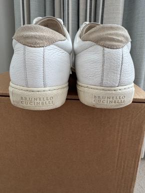 Brunello Cucinelli White Calfskin Trainers 5