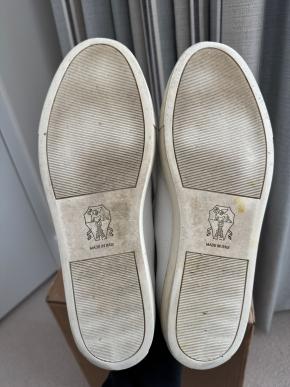 Brunello Cucinelli White Calfskin Trainers 8