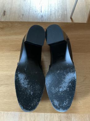 Hermes Black Goatskin Dauphine 7cms Heeled Pumps 5