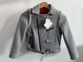 Brunello Cucinelli Grey Cashmere Bomber Jacket 6 YRS 2