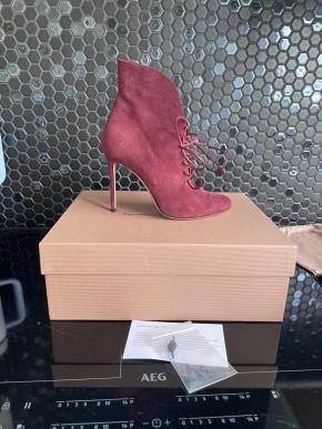 Gianvito Pink Suede Ankle Boots 2