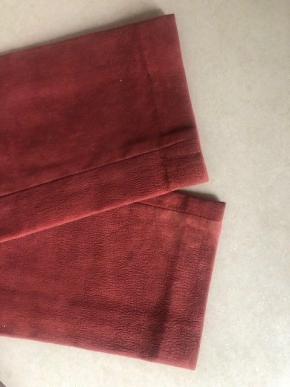 American Vintage Red Stretch Suede Leggings 10