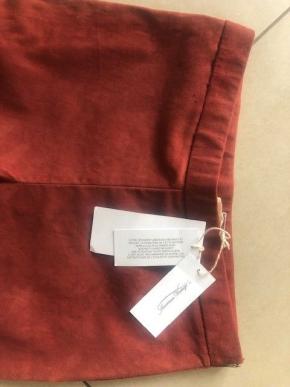 American Vintage Red Stretch Suede Leggings 3