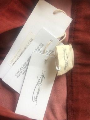 American Vintage Red Stretch Suede Leggings 8