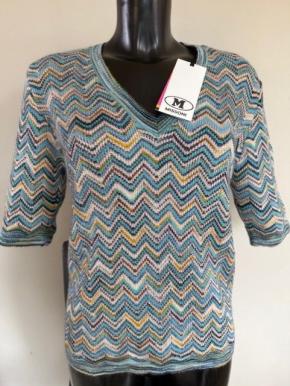 M Missoni Blue ZigZag Top 6