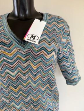 M Missoni Blue ZigZag Top 5