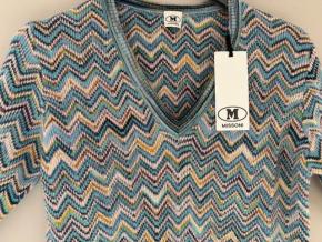 M Missoni Blue ZigZag Top 2