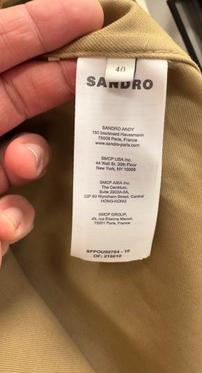 Sandro Leather Collared Trench Coat 6