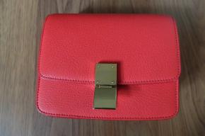 Celiné Red Leather Classic Mini Box Bag 3