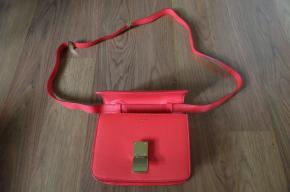 Celiné Red Leather Classic Mini Box Bag 4