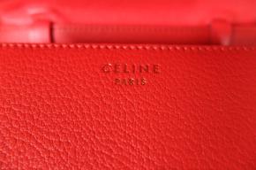 Celiné Red Leather Classic Mini Box Bag 5