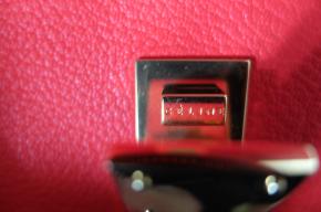 Celiné Red Leather Classic Mini Box Bag 6