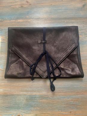 Ann Demeulemeester Black Leather Envelope Clutch Bag 3