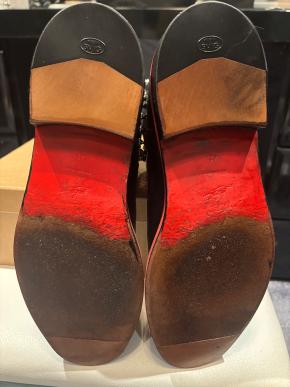 Louboutin Black Leather Stud Detail Chelsea Boots 6