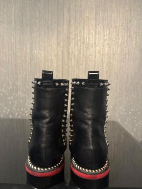 Louboutin Black Leather Stud Detail Chelsea Boots 4