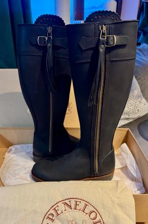 Penelope Chilvers Black Leather Tassel Boots 3