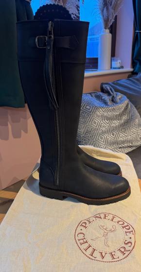 Penelope Chilvers Black Leather Tassel Boots 4