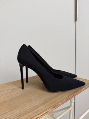 Prada Black Jersey Heeled Pumps 2