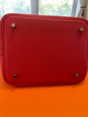 Hermes Rouge De Coeur Taurillon Clemence Picotin 22 Lock 5