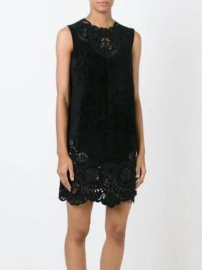 Dolce & Gabbana Black Suede/Leather Dress 2