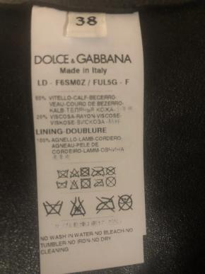 Dolce & Gabbana Black Suede/Leather Dress 10