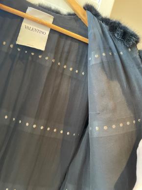 Valentino Black Crystal Embelleshed Mink Jacket 7
