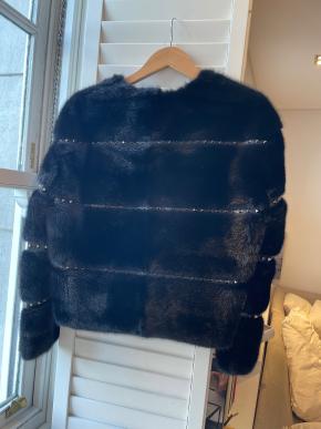 Valentino Black Crystal Embelleshed Mink Jacket 3