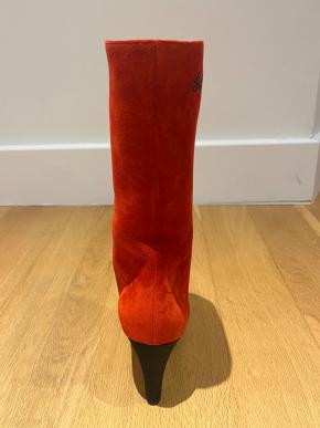 Chanel Red Suede Gabrielle Boots Size 38.5 16