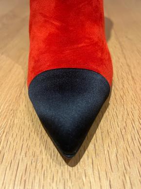 Chanel Red Suede Gabrielle Boots Size 38.5 17
